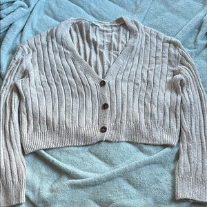 Cozy Beige Button-Up Cardigan